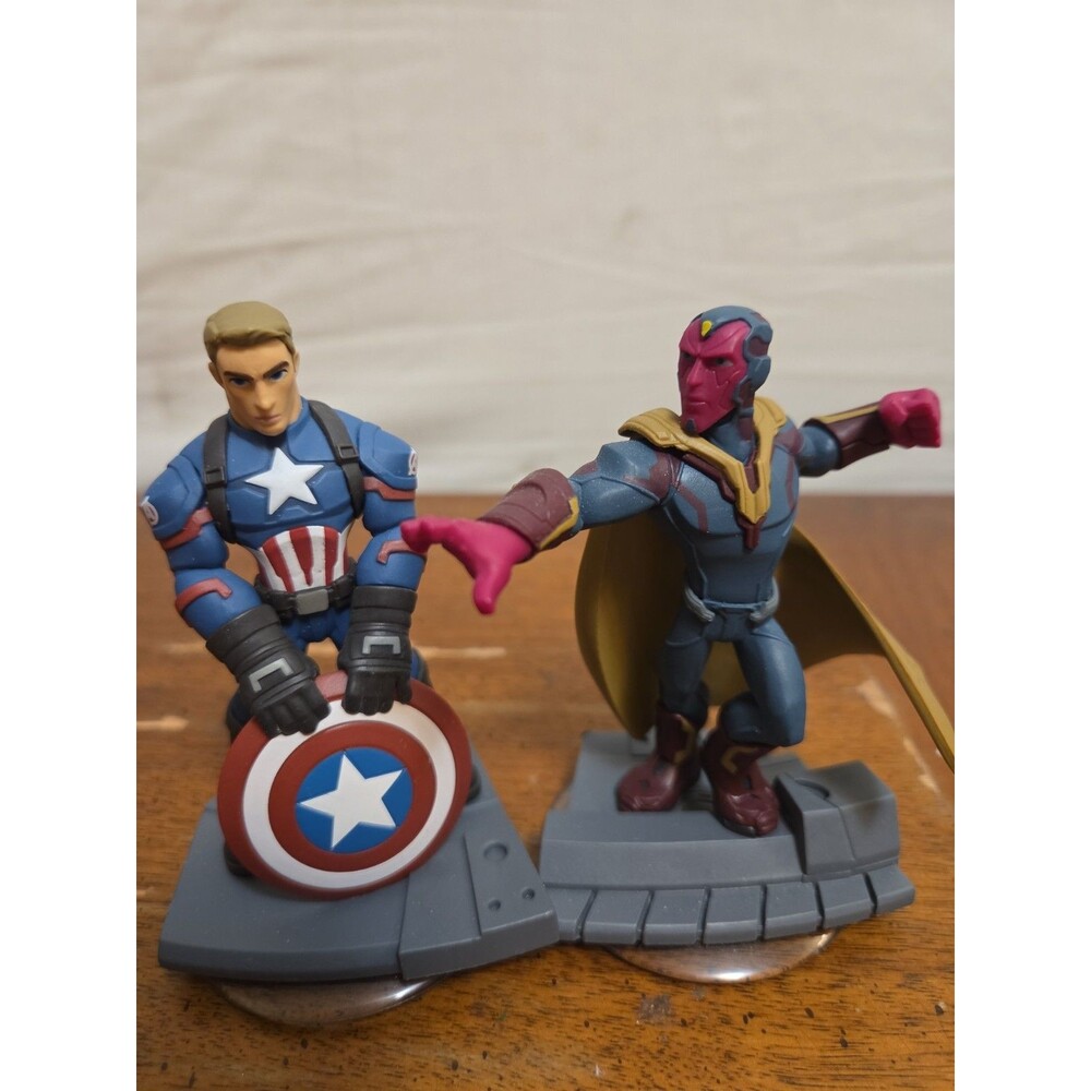 Disney Infinity 3.0 Marvel Figure Lot: Captain America & Vision
